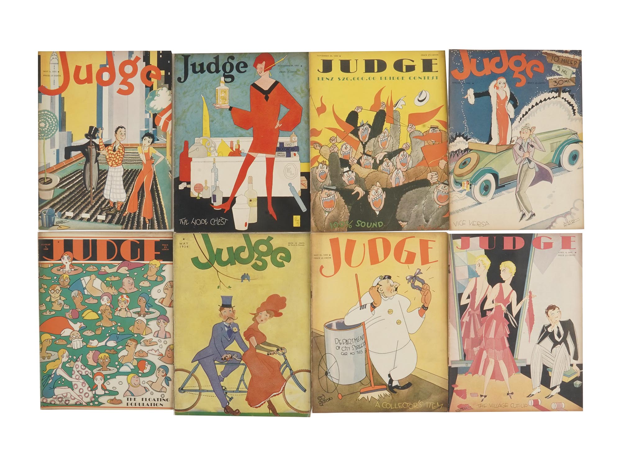 LOT OF 8 VINTAGE AMERICAN JUDGE MAGAZINE ISSUES PIC-